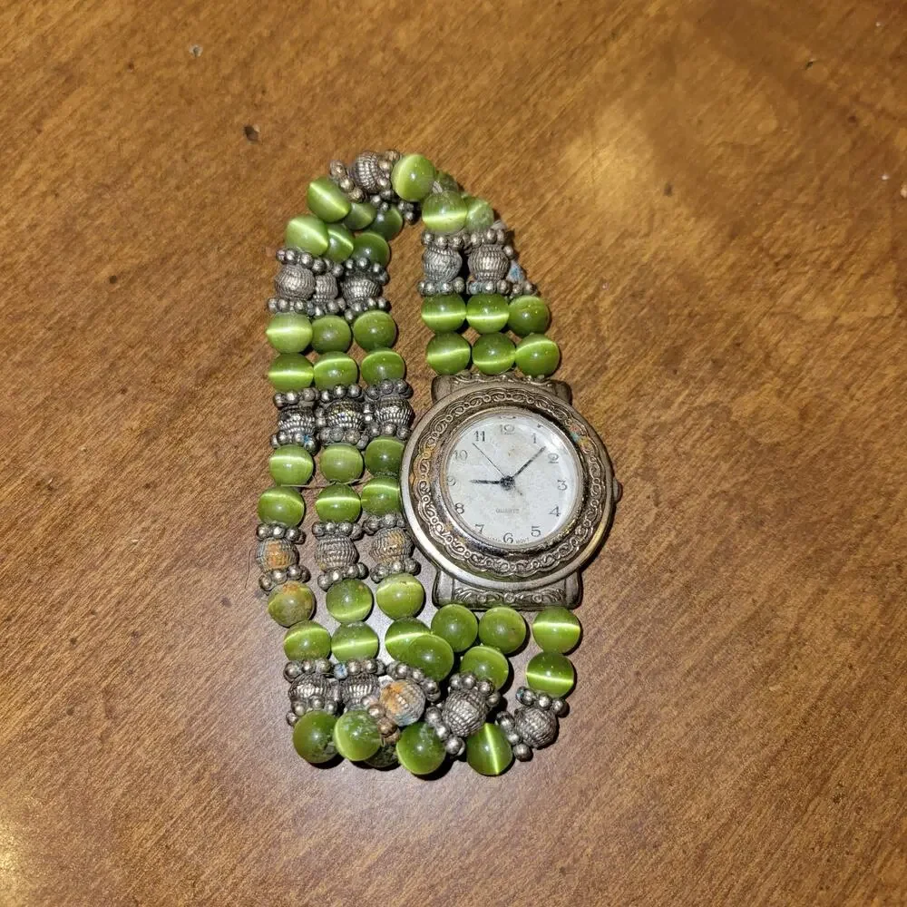 Women's Watch - Natural Stone Bracelet, Quartz, Japan‎ Movt. Not Tested